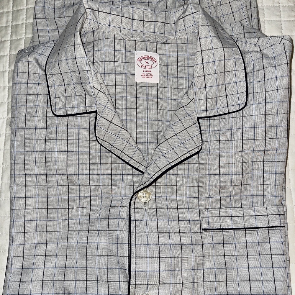 Brooks Brothers Men’s Loungewear Pajamas Set Size XL 100% Cotton/Excellent Cond.